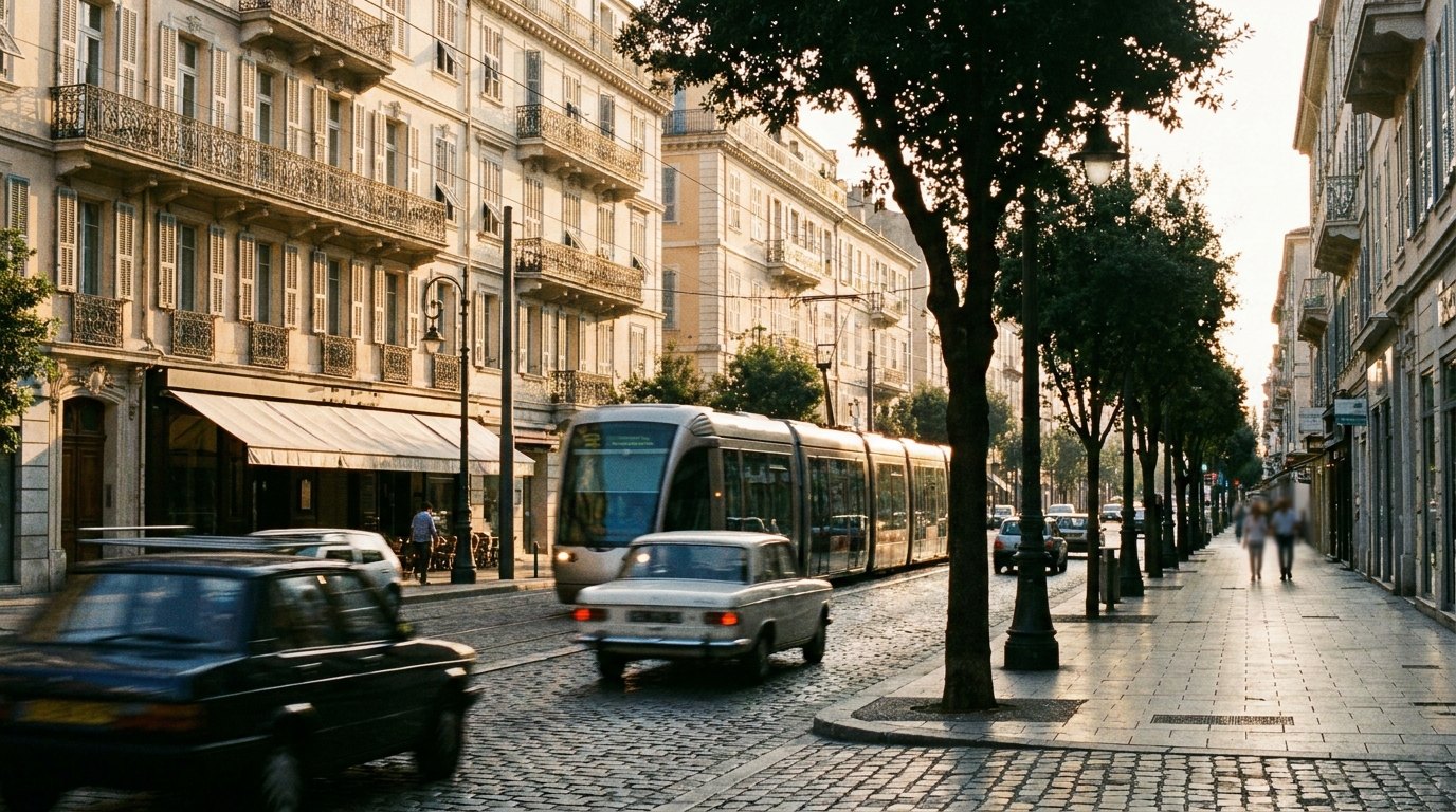 Le boulevard Paoli à Bastia, façades et commerces